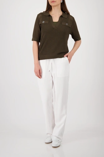 MONARI TROPICAL női polo póló, khaki színű (4)