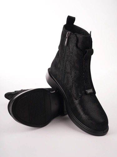 PASS női bokacsizma, fekete (4)