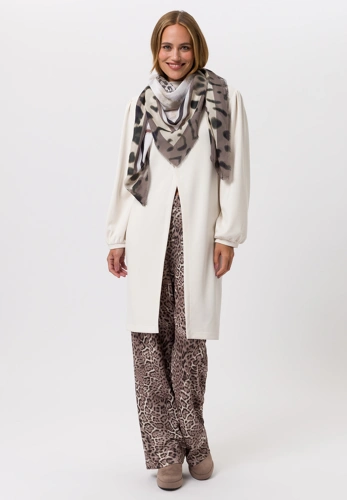 TUZZI RUNWAY női nadrág barnabézs leopárd mintás barna-bézs nadrág (3)
