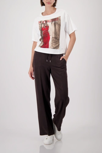 MONARI NAIROBI fehér, nyomtatott mintás női póló (4)