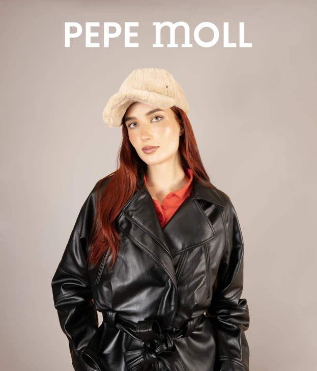 PEPE moll GORRO  női szőrme sapka, bézs színű