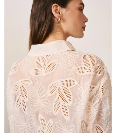 ALMA EN PENA női perforált ing, BEIGE (5)