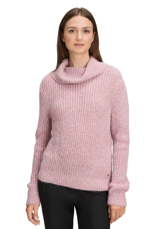 BETTY & CO női pulóver rózsaszín garbóval