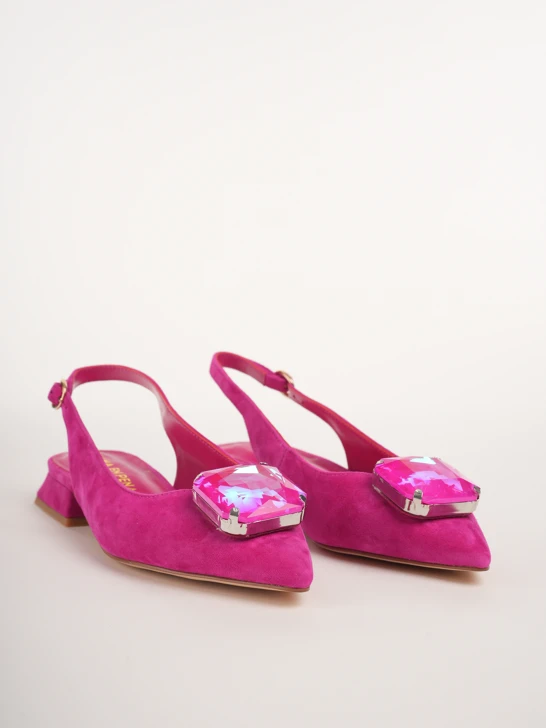 SUEDE FUXIA balerinák