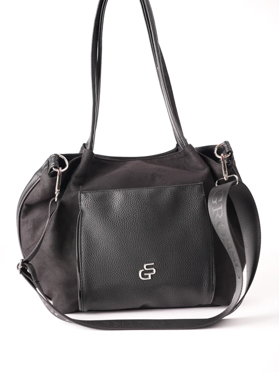 GROSSO BAG női bőr táska, fekete