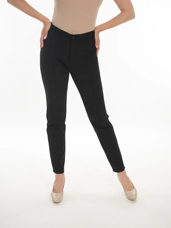 PARAMI LIVIA női fekete skinny nadrág koronggal