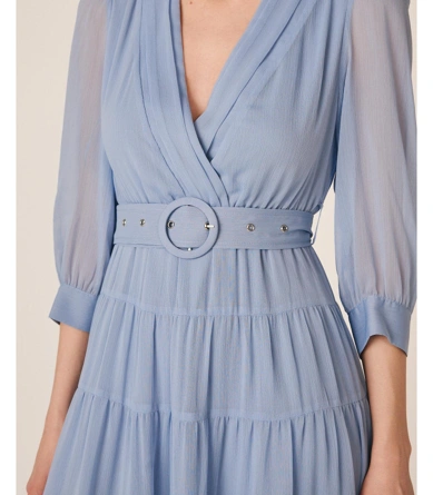 ALMA EN PENA női hosszú ruha, SKY BLUE (3)