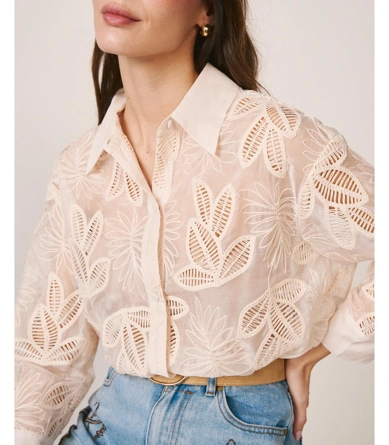 ALMA EN PENA női perforált ing, BEIGE (3)