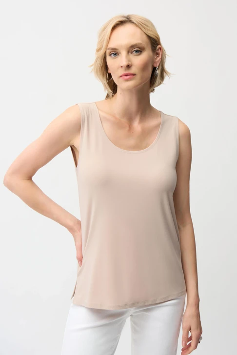 JOSEPH RIBKOFF női tank top bézs, kerek nyakkal