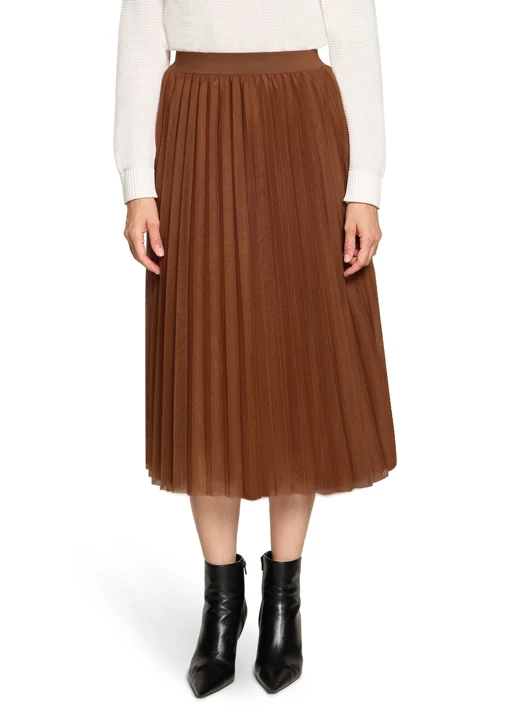 BETTY & CO női szoknya, konyak színű, plisszézett