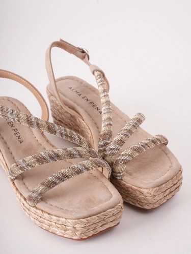 ALMA EN PENA női espadrilles bézs színben (1)